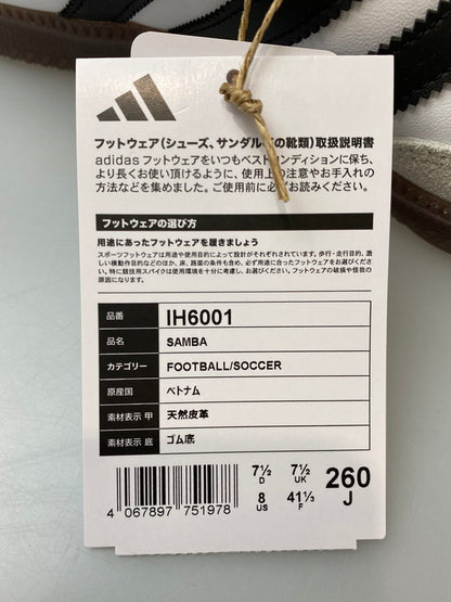 【中古美品】【メンズ】 adidas アディダス SAMBA IH6001 サンバ スニーカー 靴 161-251226-yn-05-min サイズ：26.0cm カラー：FTWWHT/CBLACK/VIVRED 万代Net店