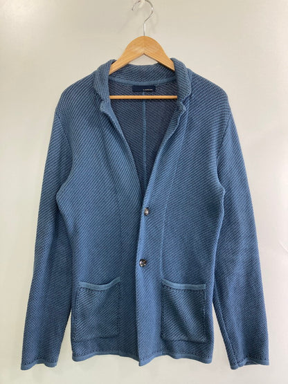 【中古品】【メンズ】 LARDINI ラルディーニ SINGLE KNIT JACKET シングルニットジャケット トップス 141-251227-yn-21-min サイズ：S カラー：ブルー系 万代Net店