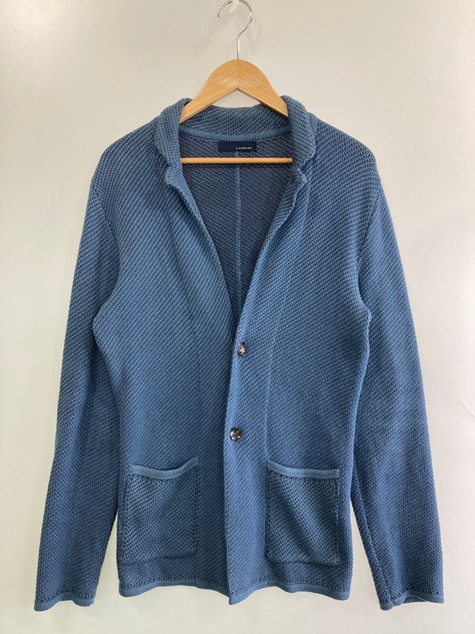 【中古品】【メンズ】 LARDINI ラルディーニ SINGLE KNIT JACKET シングルニットジャケット トップス 141-251227-yn-21-min サイズ：S カラー：ブルー系 万代Net店