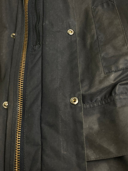 【現状渡し品】【メンズ】 Barbour バーブァー 4146203 SL BORDER OILED JACKET ボーダーオイルドジャケット 144-251227-zi-46-min サイズ：36 カラー：ネイビー 万代Net店