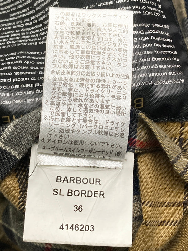 【現状渡し品】【メンズ】 Barbour バーブァー 4146203 SL BORDER OILED JACKET ボーダーオイルドジャケット 144-251227-zi-46-min サイズ：36 カラー：ネイビー 万代Net店