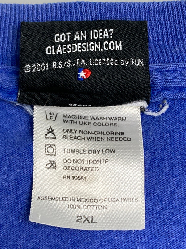 【現状渡し品】【メンズ】 DRAGONBALL Z 2001 VEGETA & TRUNKS S/S TEE ドラゴンボール Z ショートスリーブ Tシャツ 半袖Tシャツ トップス 146-251224-yn-16-min サイズ：2XL カラー：ブルー 万代Net店