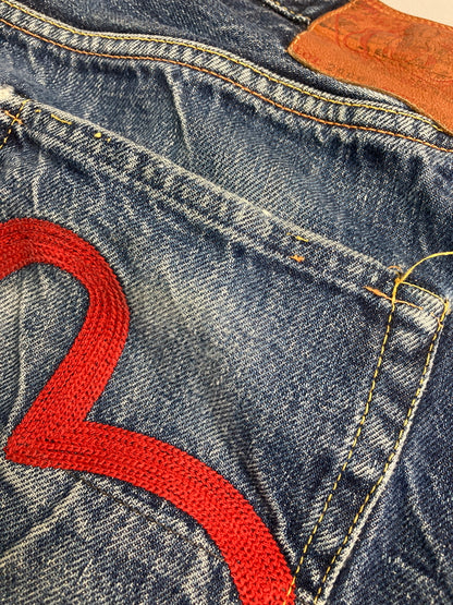 【現状渡し品】【メンズ】 EVISU エヴィス DENIM PANTS 赤カモメ デニムパンツ ボトムス 156-251224-yn-20-min サイズ：40×32 カラー：インディゴ 万代Net店