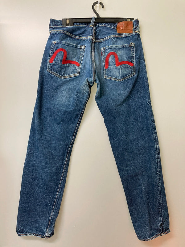 【現状渡し品】【メンズ】 EVISU エヴィス DENIM PANTS 赤カモメ デニムパンツ ボトムス 156-251224-yn-20-min サイズ：40×32 カラー：インディゴ 万代Net店