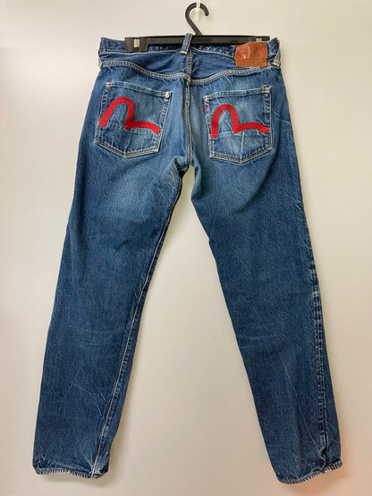 【現状渡し品】【メンズ】 EVISU エヴィス DENIM PANTS 赤カモメ デニムパンツ ボトムス 156-251224-yn-20-min サイズ：40×32 カラー：インディゴ 万代Net店