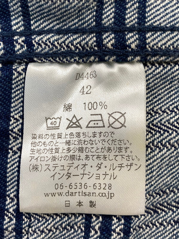 【中古品】【メンズ】 STUDIO D'ARTISAN ステュディオ ダ ルチザン DENIM CHECK KASE DYE VEST デニムチェック カセ染めベスト D4463 メンズ トップス 145-260704-hu-50-min サイズ：42 カラー：ブルー系（チェック） 万代Net店