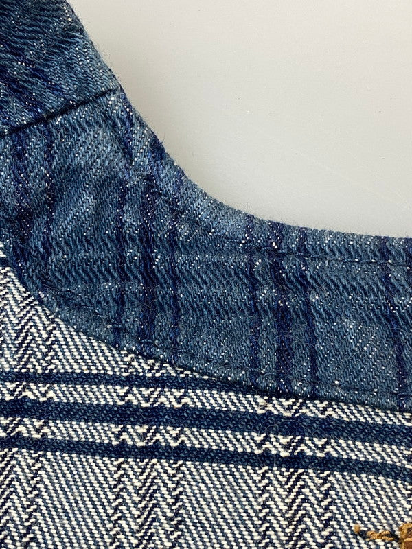 【中古品】【メンズ】 STUDIO D'ARTISAN ステュディオ ダ ルチザン DENIM CHECK KASE DYE VEST デニムチェック カセ染めベスト D4463 メンズ トップス 145-260704-hu-50-min サイズ：42 カラー：ブルー系（チェック） 万代Net店