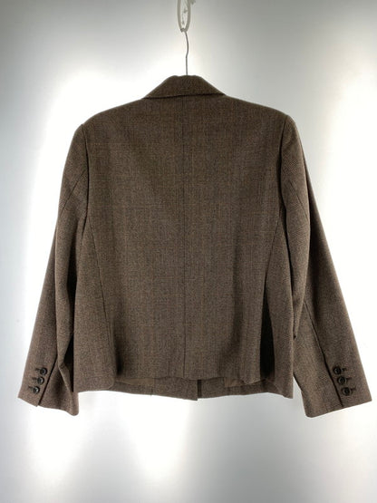 【中古品】【レディース】 MARGARET HOWELL マーガレットハウエル CHECK JACKET 筆記体白タグ チェック ジャケット レディース ヴィンテージ 169-260322-em-37-min サイズ：2 カラー：ブラウン系 万代Net店