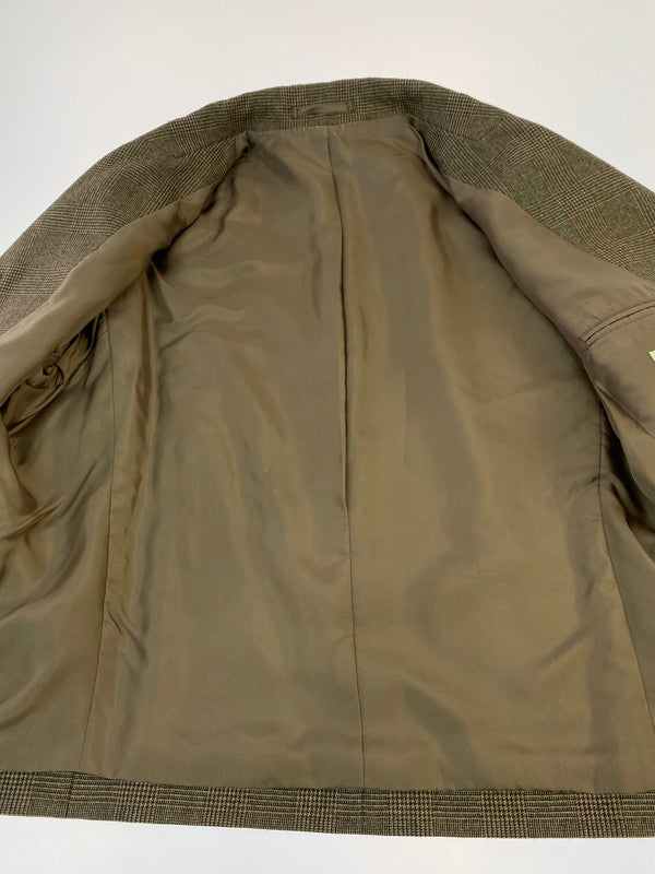 【中古品】【レディース】 MARGARET HOWELL マーガレットハウエル CHECK JACKET 筆記体白タグ チェック ジャケット レディース ヴィンテージ 169-260322-em-37-min サイズ：2 カラー：ブラウン系 万代Net店