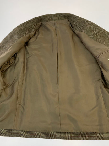 【中古品】【レディース】 MARGARET HOWELL マーガレットハウエル CHECK JACKET 筆記体白タグ チェック ジャケット レディース ヴィンテージ 169-260322-em-37-min サイズ：2 カラー：ブラウン系 万代Net店