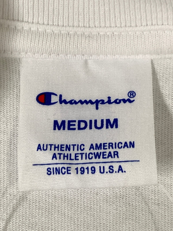 【中古品】【メンズ】 CHAMPION チャンピオン ×DRAGON QUEST TEE ドラゴンクエスト ティー C8-C318 ドラクエ Ｔシャツ 半袖 ショートスリーブ 148-260912-hu-12-min サイズ：M カラー：ホワイト 万代Net店