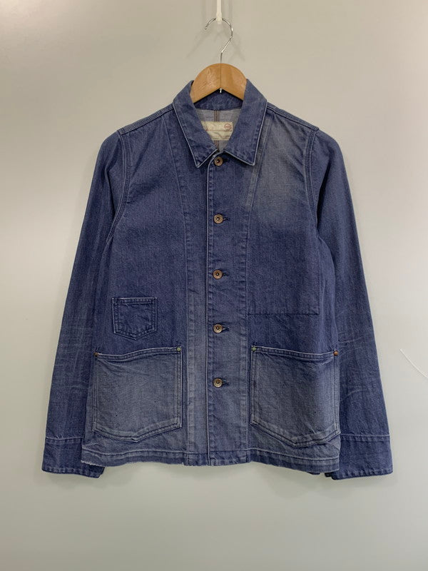 【中古品】【メンズ】 CHIMALA チマラ ヴィンテージ加工 デニム カバーオール メンズ アウター 140-260703-hu-36-min サイズ：XS カラー：ブルーインディゴ 万代Net店