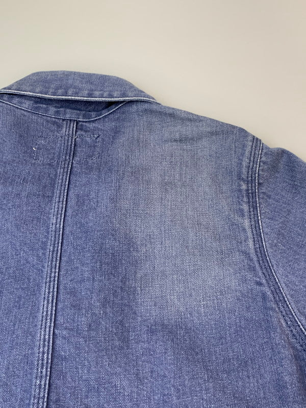 【中古品】【メンズ】 CHIMALA チマラ ヴィンテージ加工 デニム カバーオール メンズ アウター 140-260703-hu-36-min サイズ：XS カラー：ブルーインディゴ 万代Net店