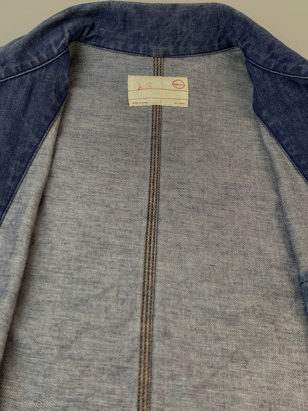 【中古品】【メンズ】 CHIMALA チマラ ヴィンテージ加工 デニム カバーオール メンズ アウター 140-260703-hu-36-min サイズ：XS カラー：ブルーインディゴ 万代Net店