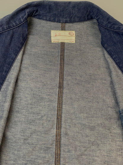 【中古品】【メンズ】 CHIMALA チマラ ヴィンテージ加工 デニム カバーオール メンズ アウター 140-260703-hu-36-min サイズ：XS カラー：ブルーインディゴ 万代Net店