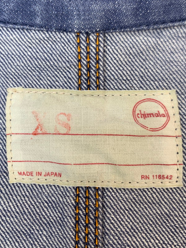 【中古品】【メンズ】 CHIMALA チマラ ヴィンテージ加工 デニム カバーオール メンズ アウター 140-260703-hu-36-min サイズ：XS カラー：ブルーインディゴ 万代Net店