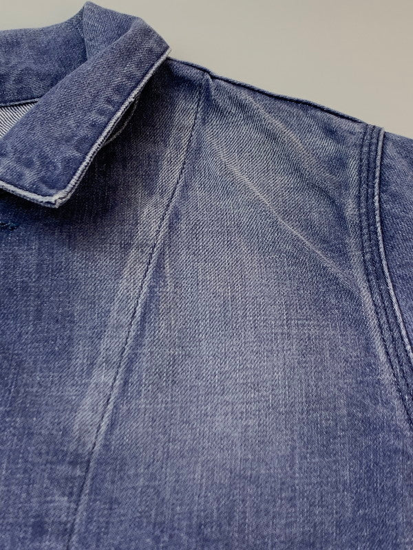【中古品】【メンズ】 CHIMALA チマラ ヴィンテージ加工 デニム カバーオール メンズ アウター 140-260703-hu-36-min サイズ：XS カラー：ブルーインディゴ 万代Net店