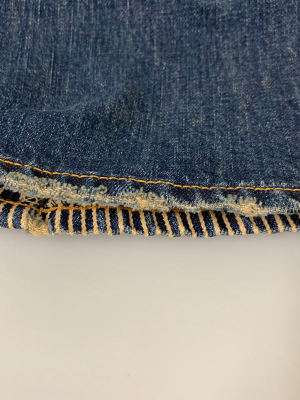 【中古品】【メンズ】 STRONG HOLD ストロングホールド ストライプヒッコリー切替デニムパンツ 8102 メンズ ボトムス 156-260704-hu-17-min サイズ：W30 L32 カラー：ブルーインディゴ/クリーム（ストライプ） 万代Net店