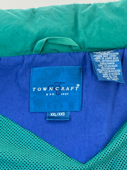 【中古品】【メンズ】 TOWN CRAFT タウンクラフト LS NYLON JACKET 80S ロングスリーブ ナイロン ジャケット 80年代 ヴィンテージ メンズ アウター 146-260731-em-31-min サイズ：XXL カラー：ブルー系 万代Net店