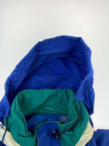 【中古品】【メンズ】 TOWN CRAFT タウンクラフト LS NYLON JACKET 80S ロングスリーブ ナイロン ジャケット 80年代 ヴィンテージ メンズ アウター 146-260731-em-31-min サイズ：XXL カラー：ブルー系 万代Net店
