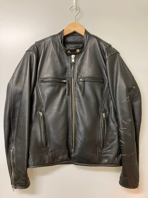 【中古品】【メンズ】 KADOYA カドヤ KYXMVSF SIGLE RIDERS JACKET シングルライダースジャケット 145-251227-zi-41-min サイズ：LB カラー：ブラック 万代Net店