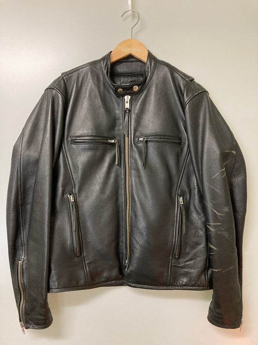 【中古品】【メンズ】 KADOYA カドヤ KYXMVSF SIGLE RIDERS JACKET シングルライダースジャケット 145-251227-zi-41-min サイズ：LB カラー：ブラック 万代Net店