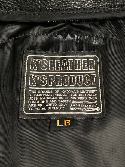 【中古品】【メンズ】 KADOYA カドヤ KYXMVSF SIGLE RIDERS JACKET シングルライダースジャケット 145-251227-zi-41-min サイズ：LB カラー：ブラック 万代Net店