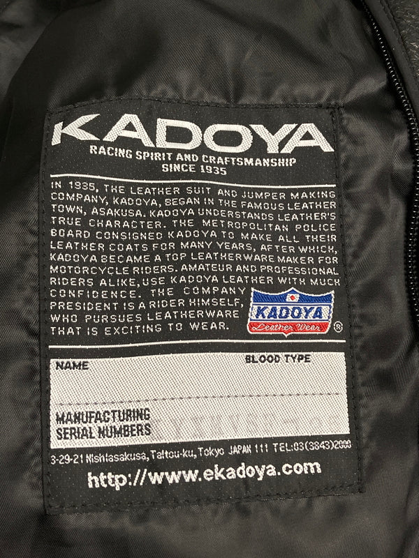 【中古品】【メンズ】 KADOYA カドヤ KYXMVSF SIGLE RIDERS JACKET シングルライダースジャケット 145-251227-zi-41-min サイズ：LB カラー：ブラック 万代Net店