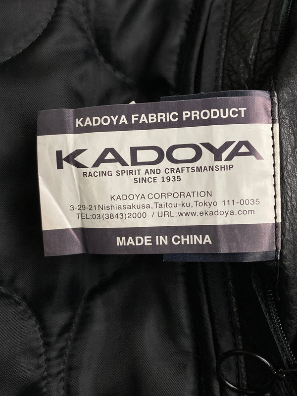 【中古品】【メンズ】 KADOYA カドヤ KYXMVSF SIGLE RIDERS JACKET シングルライダースジャケット 145-251227-zi-41-min サイズ：LB カラー：ブラック 万代Net店