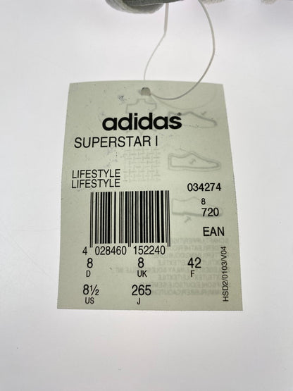 【現状渡し品】【メンズ】 adidas アディダス 034274 SUPER STER1 靴 シューズ SNEAKERS スニーカー 161-251225-zi-03-min サイズ：26.5㎝ カラー：ホワイト/ネイビー 万代Net店