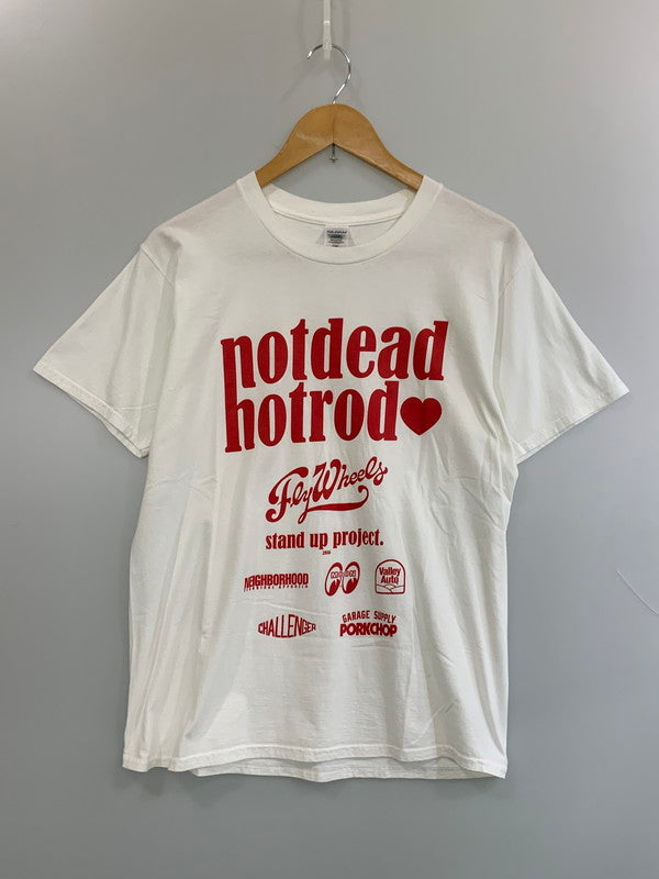【中古品】【メンズ】 NOT DEAD HOTROD ット デッド ホット ロッド CUSTOM SHOW限定 TEE カスタム ショー 限定 ティー メンズ Tシャツ ショートスリーブ 142-260630-hu-04-min サイズ：L カラー：ホワイト 万代Net店