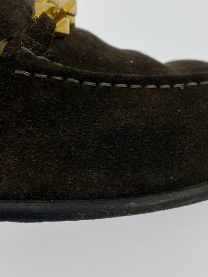 【中古品】【メンズ】 JIMMY CHOO ジミーチュウ DIAMOND TILDA LOAFER ダイアモンド ティルダ ローファー 164-251225-zi-08-min サイズ：41 カラー：ブラウン 万代Net店