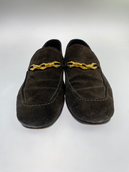 【中古品】【メンズ】 JIMMY CHOO ジミーチュウ DIAMOND TILDA LOAFER ダイアモンド ティルダ ローファー 164-251225-zi-08-min サイズ：41 カラー：ブラウン 万代Net店