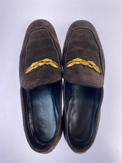 【中古品】【メンズ】 JIMMY CHOO ジミーチュウ DIAMOND TILDA LOAFER ダイアモンド ティルダ ローファー 164-251225-zi-08-min サイズ：41 カラー：ブラウン 万代Net店