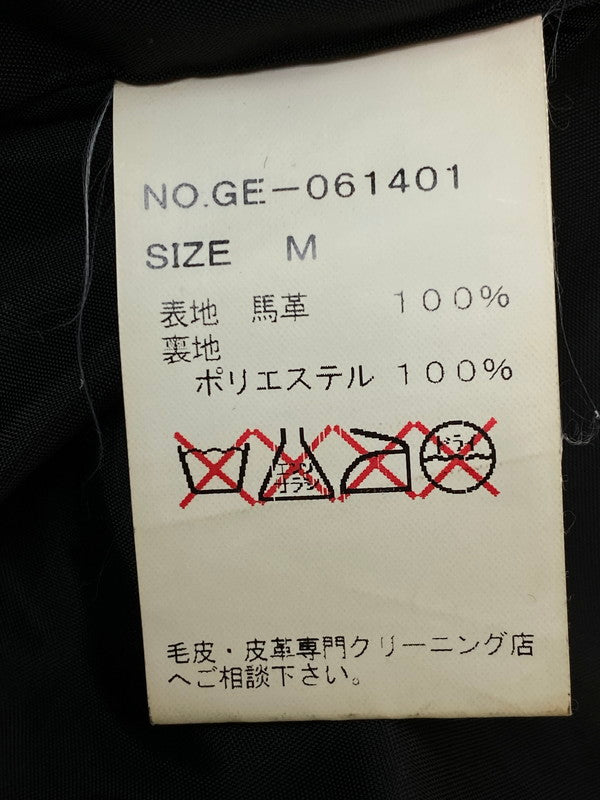 【中古品】【メンズ】 Grime effect グライム　エフェクト LEATHER JACKET レザー ジャケット メンズ アウター 馬皮 ジップアップ 146-260106-em-19-min サイズ：M カラー：ブラウン 万代Net店