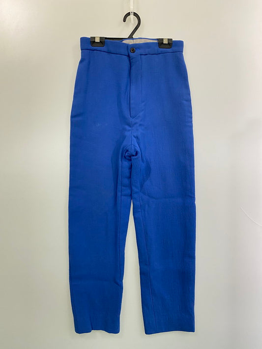 【中古品】【レディース】 ISSEY MIYAKE イッセイミヤケ IM61-FF122 WOOL WIDE PANT ウールワイドパンツ 171-251227-zi-29-min サイズ：L カラー：ブルー 万代Net店