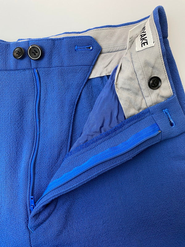 【中古品】【レディース】 ISSEY MIYAKE イッセイミヤケ IM61-FF122 WOOL WIDE PANT ウールワイドパンツ 171-251227-zi-29-min サイズ：L カラー：ブルー 万代Net店
