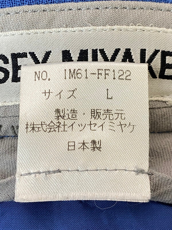 【中古品】【レディース】 ISSEY MIYAKE イッセイミヤケ IM61-FF122 WOOL WIDE PANT ウールワイドパンツ 171-251227-zi-29-min サイズ：L カラー：ブルー 万代Net店