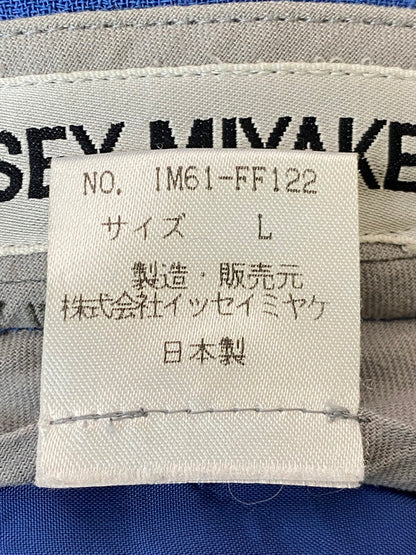 【中古品】【レディース】 ISSEY MIYAKE イッセイミヤケ IM61-FF122 WOOL WIDE PANT ウールワイドパンツ 171-251227-zi-29-min サイズ：L カラー：ブルー 万代Net店