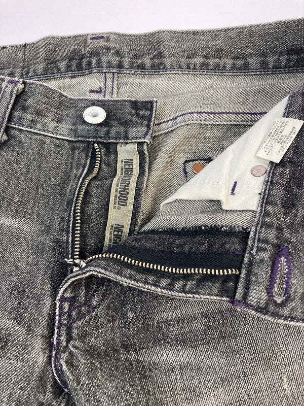 【中古品】【メンズ】 NEIGHBORHOOD ネイバーフッド DCNH-PT-W11 00S SAVAGE DENIM PANT サヴィッジデニムパンツ 153-260104-zi-17-min サイズ：S カラー：グレー系 万代Net店