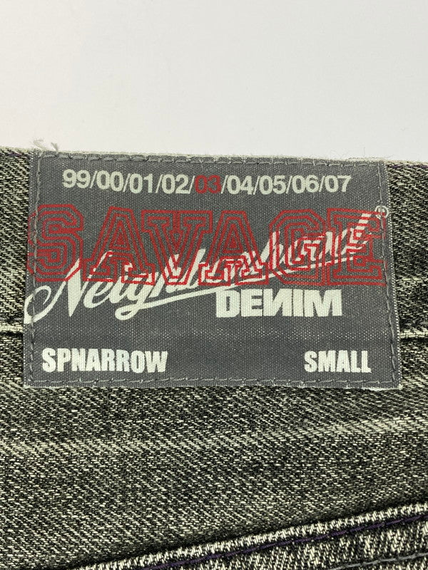 【中古品】【メンズ】 NEIGHBORHOOD ネイバーフッド DCNH-PT-W11 00S SAVAGE DENIM PANT サヴィッジデニムパンツ 153-260104-zi-17-min サイズ：S カラー：グレー系 万代Net店