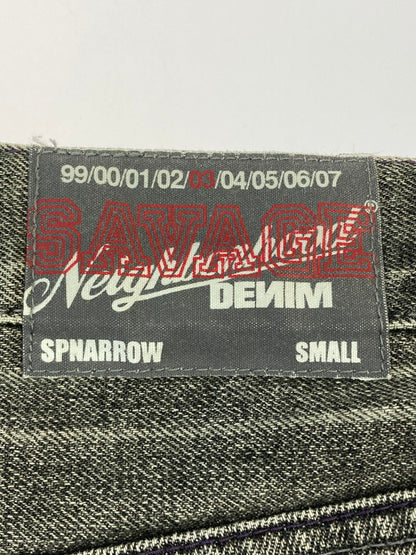 【中古品】【メンズ】 NEIGHBORHOOD ネイバーフッド DCNH-PT-W11 00S SAVAGE DENIM PANT サヴィッジデニムパンツ 153-260104-zi-17-min サイズ：S カラー：グレー系 万代Net店