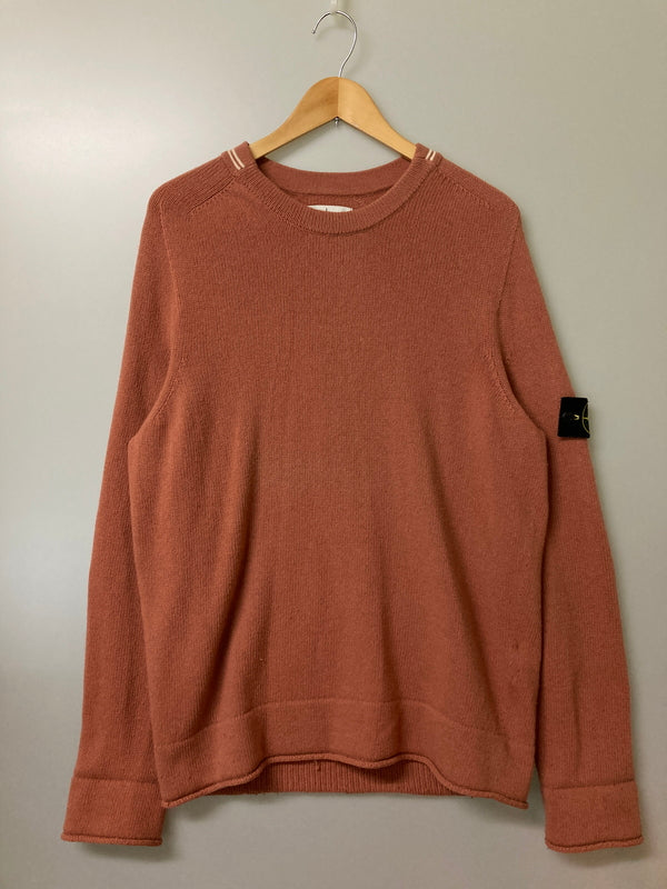 【現状渡し品】【メンズ】 STONE ISLAND ストーンアイランド 7115513A3 CREW NECK KNIT クルーネックニット 141-251227-zi-35-min サイズ：L カラー：ピンク系 万代Net店
