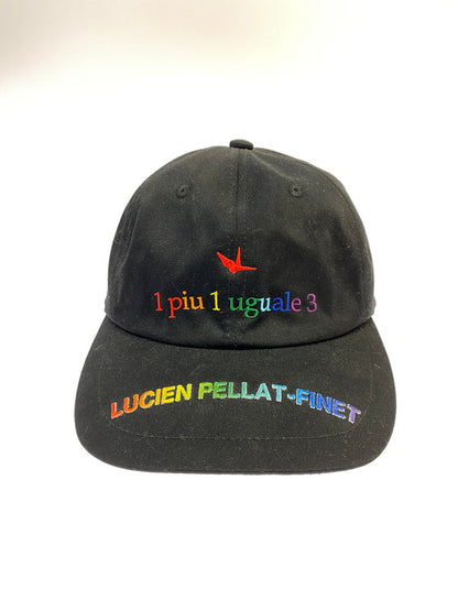 【中古品】【メンズ】 1piu1uguale3 ウノピュウノウグァーレトレ × LUCIEN PELLAT-FINET ルシアンぺラフィネ 別注 コラボ LOGO CAP MRG413 ロゴキャップ 帽子 185-251231-kk-09-min サイズ：F カラー：ブラック 万代Net店