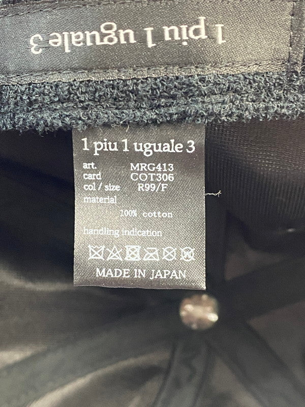 【中古品】【メンズ】 1piu1uguale3 ウノピュウノウグァーレトレ × LUCIEN PELLAT-FINET ルシアンぺラフィネ 別注 コラボ LOGO CAP MRG413 ロゴキャップ 帽子 185-251231-kk-09-min サイズ：F カラー：ブラック 万代Net店