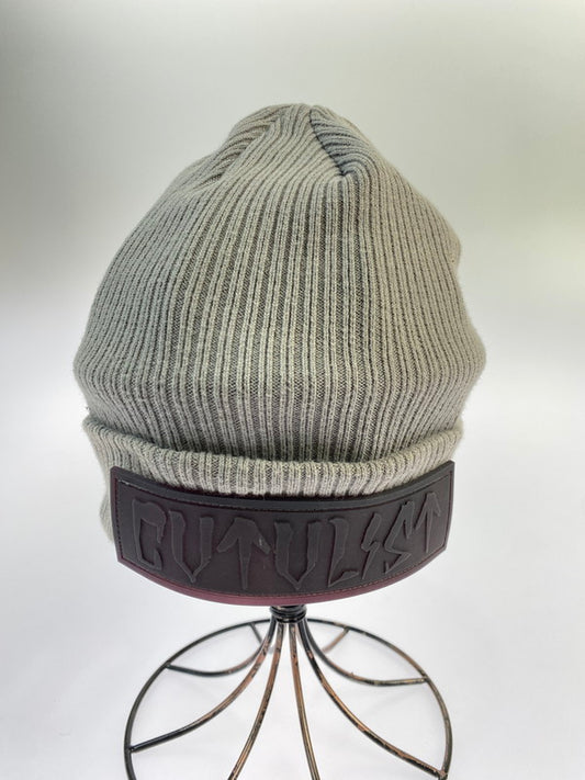 【中古品】【メンズ】 CVTVLIST カタリスト RUBBER LOGO BEANIE 2201020501 ラバーロゴ ビーニー 帽子 ニットキャップ 185-251231-kk-12-min サイズ：F カラー：グレー 万代Net店
