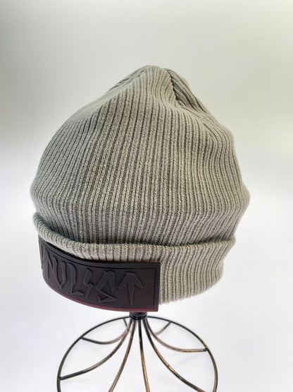【中古品】【メンズ】 CVTVLIST カタリスト RUBBER LOGO BEANIE 2201020501 ラバーロゴ ビーニー 帽子 ニットキャップ 185-251231-kk-12-min サイズ：F カラー：グレー 万代Net店