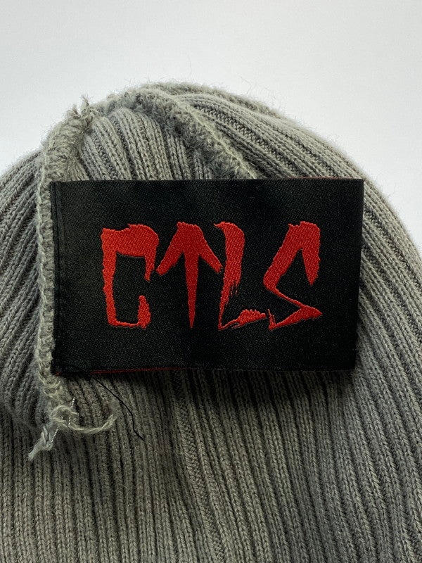 【中古品】【メンズ】 CVTVLIST カタリスト RUBBER LOGO BEANIE 2201020501 ラバーロゴ ビーニー 帽子 ニットキャップ 185-251231-kk-12-min サイズ：F カラー：グレー 万代Net店