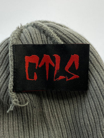 【中古品】【メンズ】 CVTVLIST カタリスト RUBBER LOGO BEANIE 2201020501 ラバーロゴ ビーニー 帽子 ニットキャップ 185-251231-kk-12-min サイズ：F カラー：グレー 万代Net店