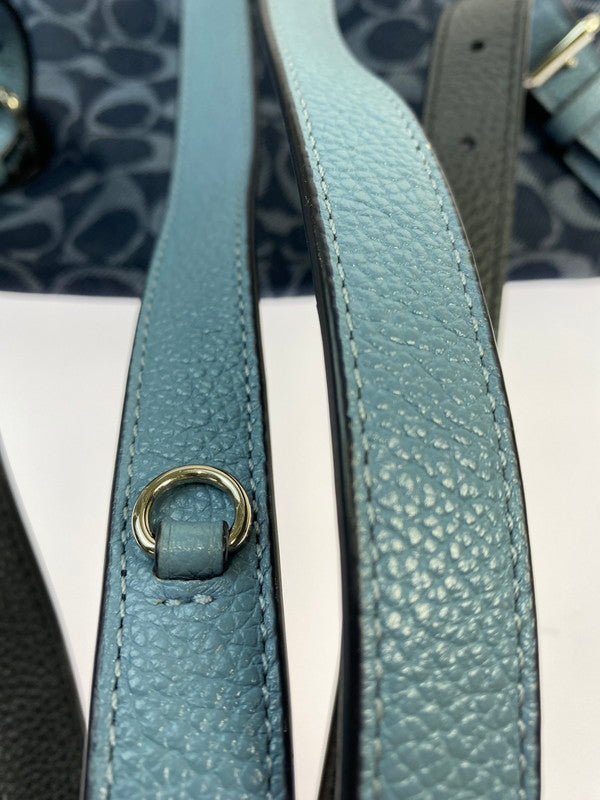 【中古品】【レディース】 COACH コーチ デニム シグネチャー リュック F25892 レザーコンビ リュックサック カバン 180-251228-em-34-min カラー：ブルー系 万代Net店